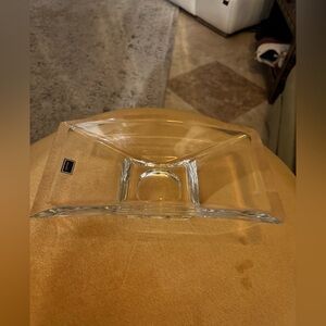 Nambe Rectangular Crystal Bowl 11 1/2" x 6 1/4" x 3" With Tags/Etched​